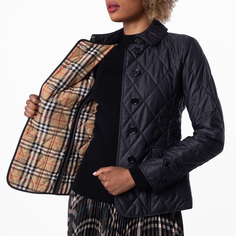Ladies Fernleigh Quilted Diamond Jacket_Black