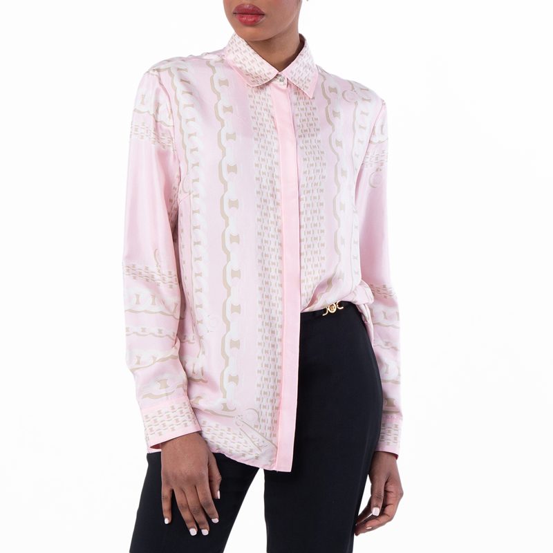 Classic Treasure Silk Shirt_95Pastel Pink/Milk