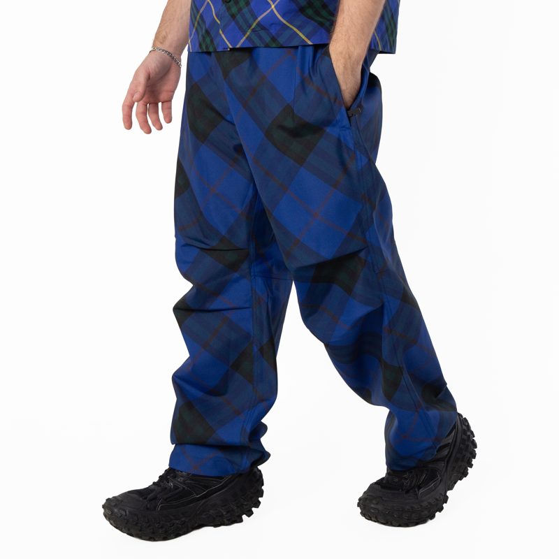 Check-Pattern Twill Trousers_Knight Ip Check