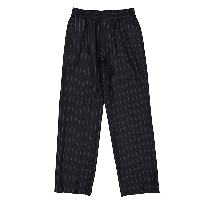 Pinstripe Wool Tailored Trousers_Slate/Cobble