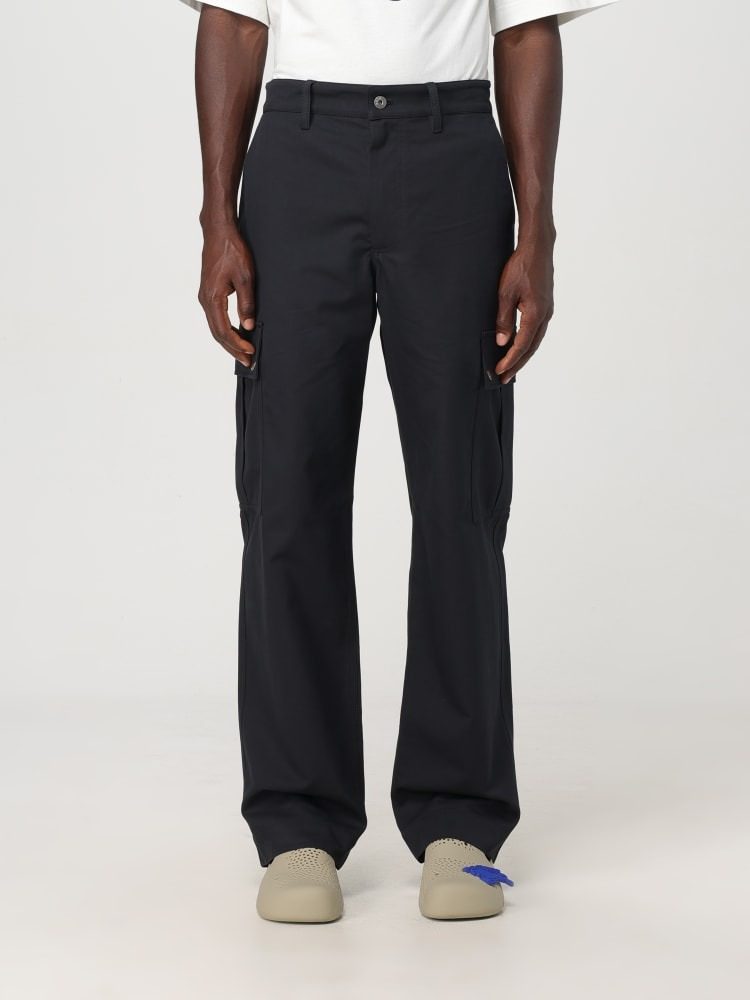 Cotton-Blend Cargo Trousers_Black
