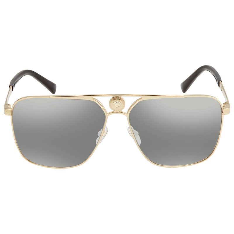 Light Gray Mirror Silver Rectangular Mens Sunglasses VE2238 12526G 61