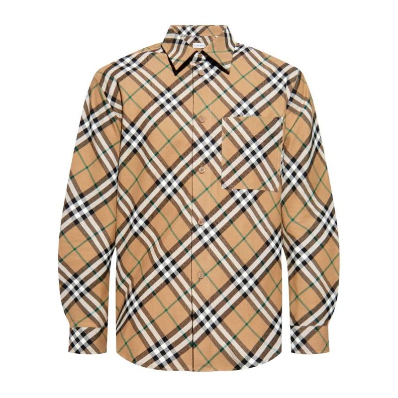 Mens Check Pattern Button Down Shirt_Linden Ip Check