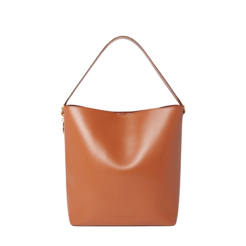 Frayme Faux-Leather Tote Bag_Brown