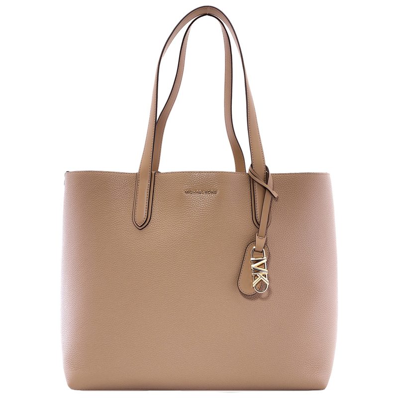 Michael Kors Eliza Calf Leather Reversible Tote Bag_Beige