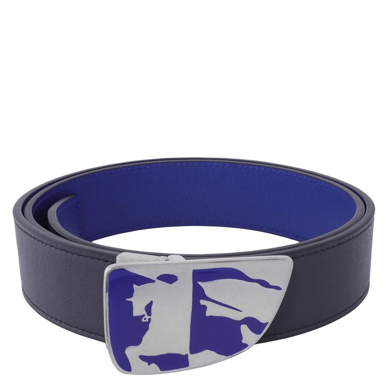 Reversible Leather Shield EKD Belt_Slate/Knight