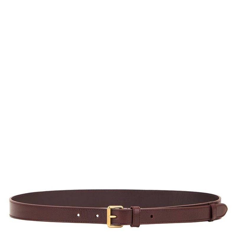 Mens Red Tan Motorcycle 2cm Belt