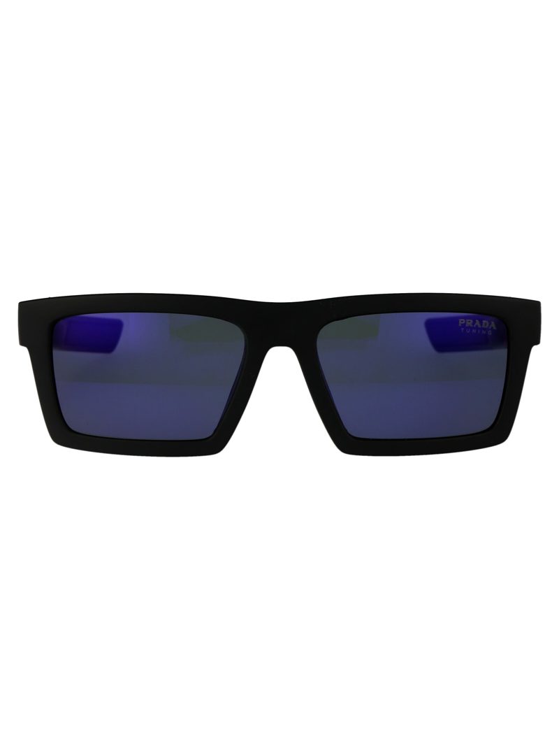 Linea Rossa Dark Blue Mirror Purple Rectangular Mens Sunglasses PS 02ZS U1BO05U 55