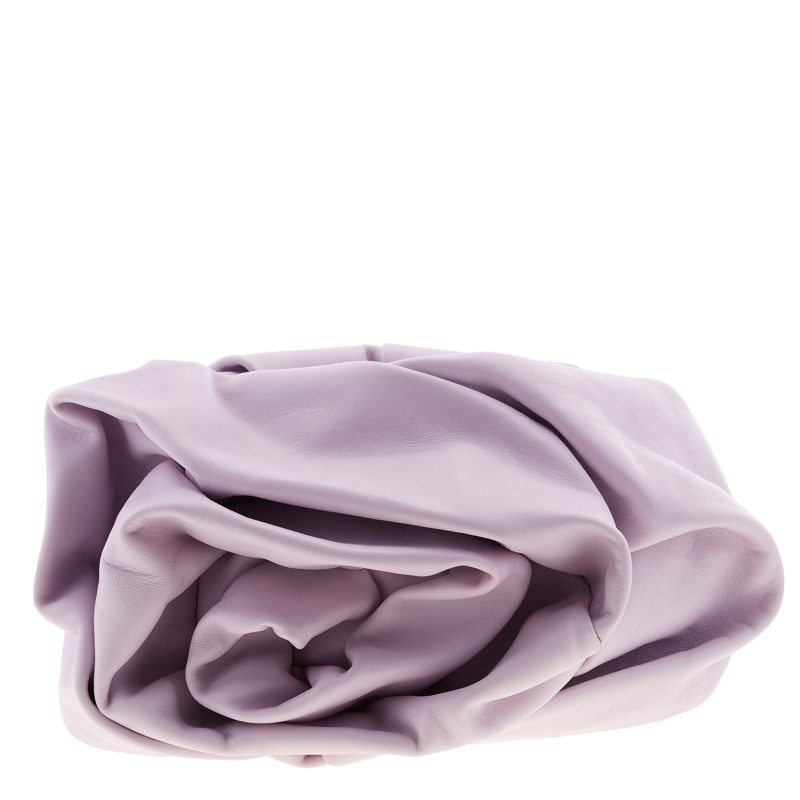 Faux Flower Detailing Clutch Bag_Haze