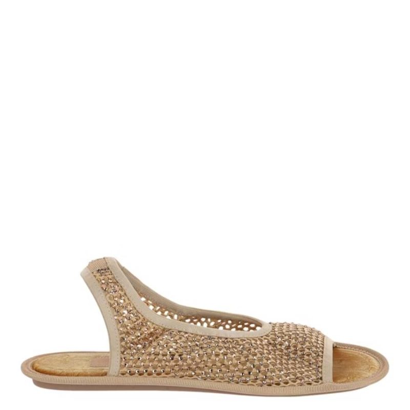 Anio Crystal Embellished Slingback Sandals