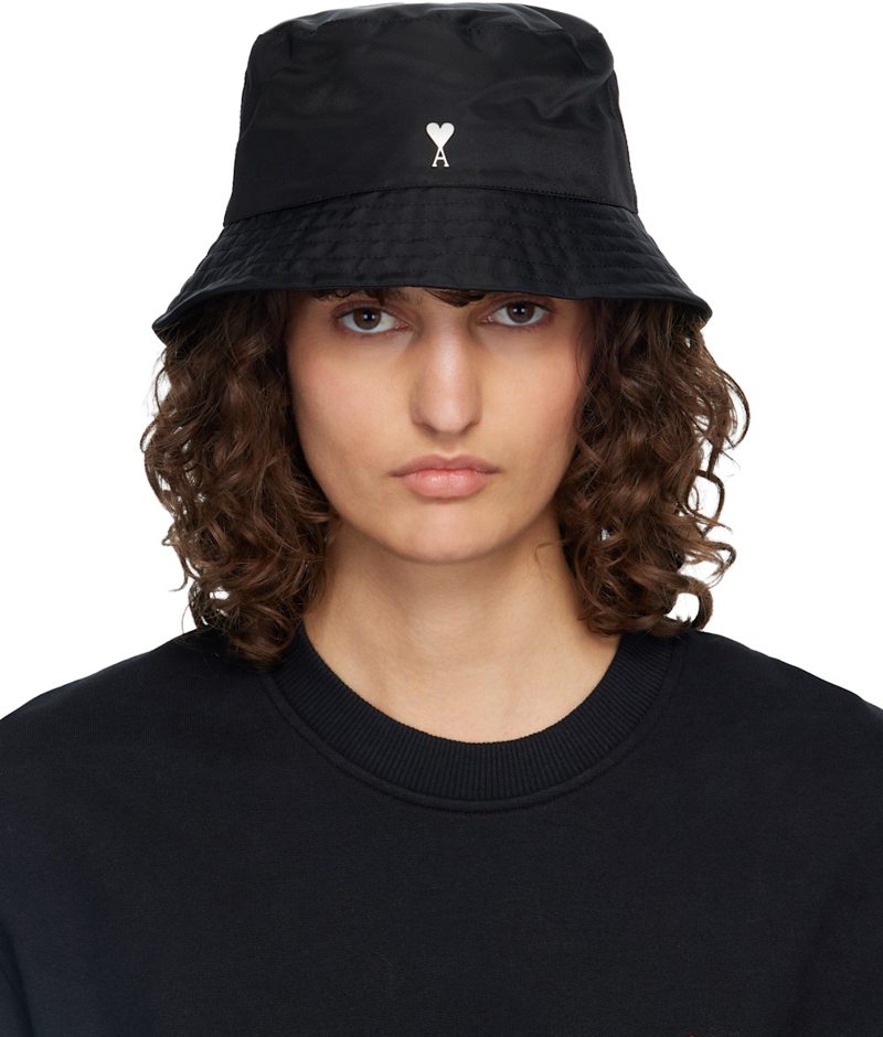 Black Ami de Coeur Stud Bucket Hat 261482F015001