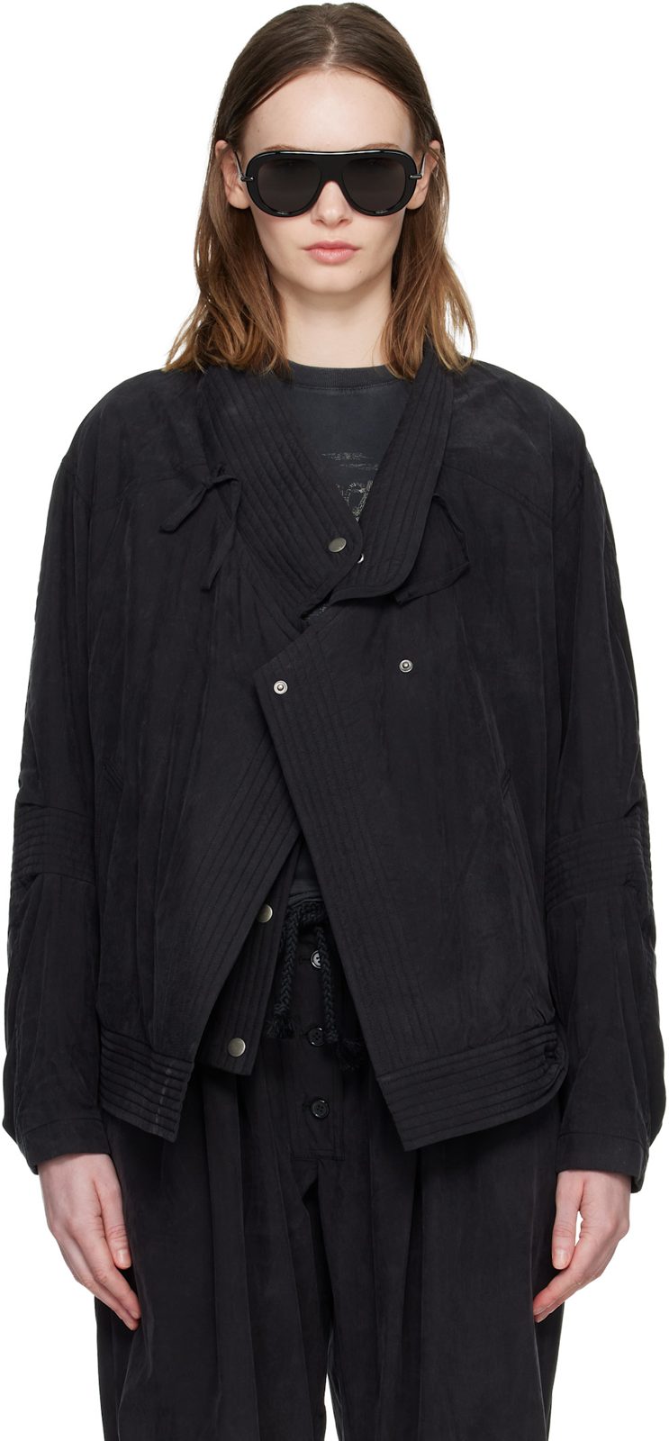 Black Theresa Jacket 261600F063006