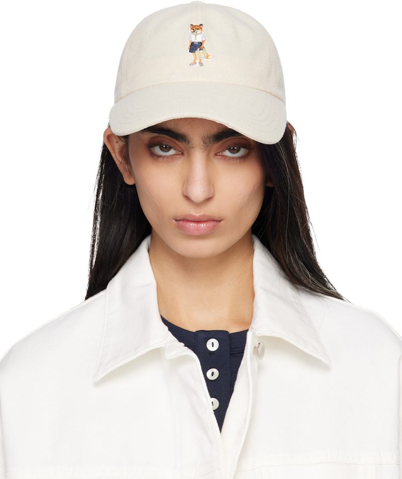 Maison Kitsune Beige Dressed Fox Cap 261389F016000