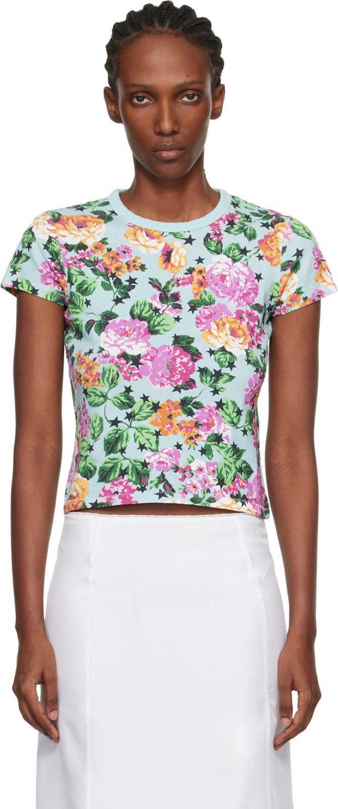 Blue [겐조] Paris Floral T-shirt 261387F110014