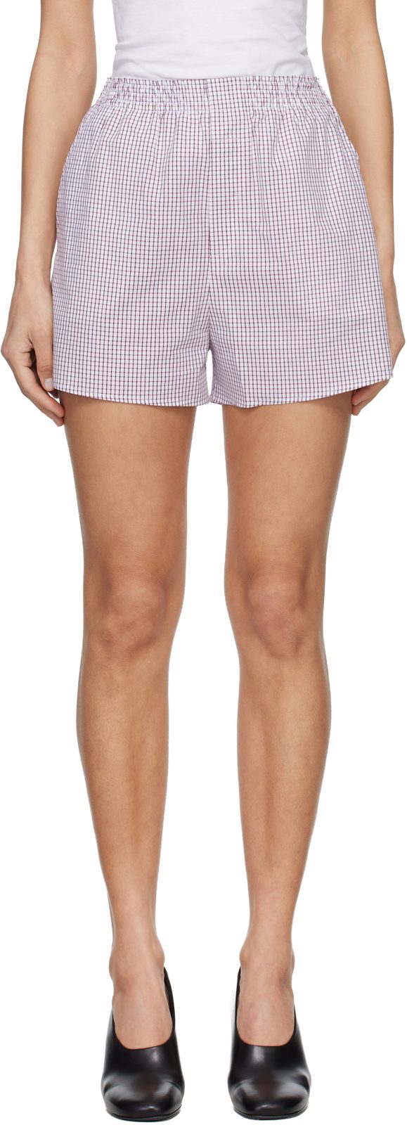 Brown & White Ava Shorts 261252F088002