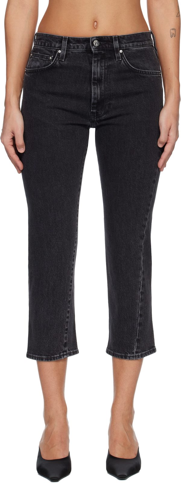 TOTEME Gray Twisted Seam Denim Jeans 261771F069020