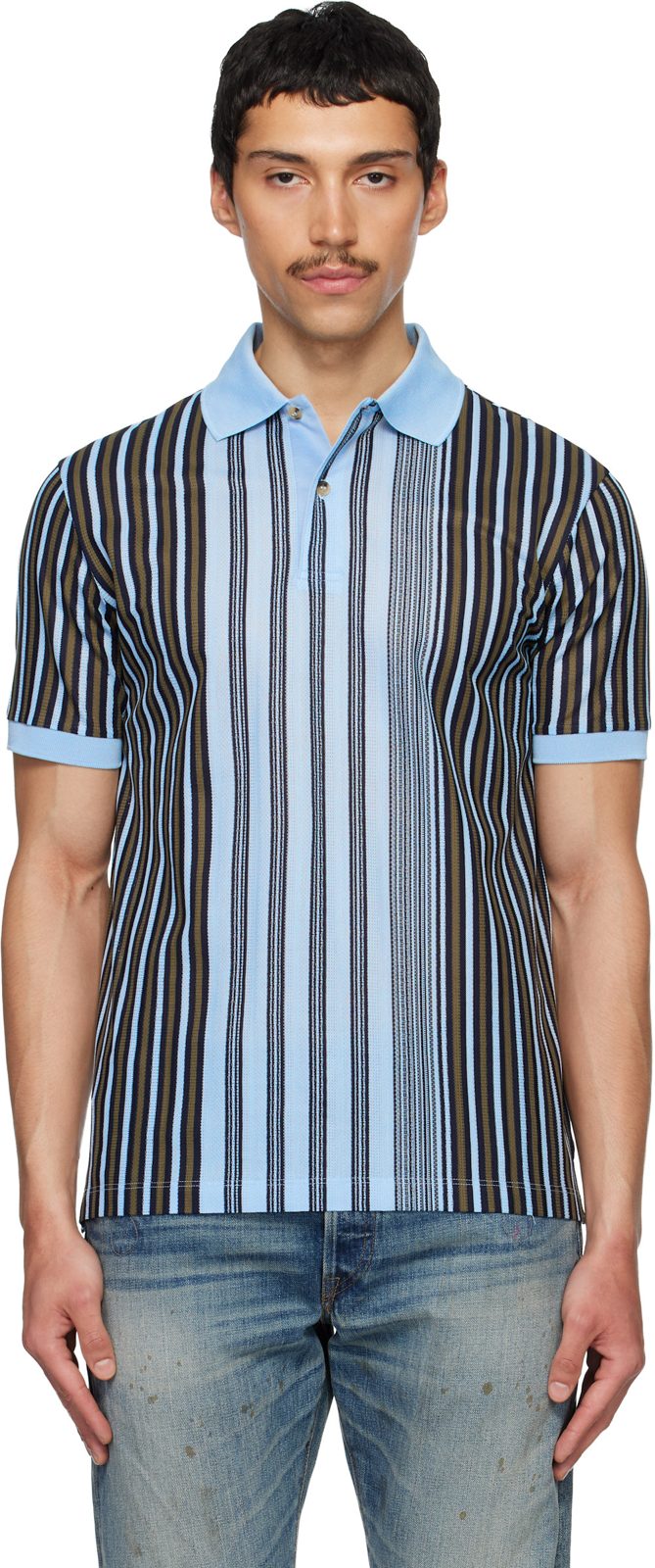 Paul Smith Blue Deck Stripe Polo 261260M212024
