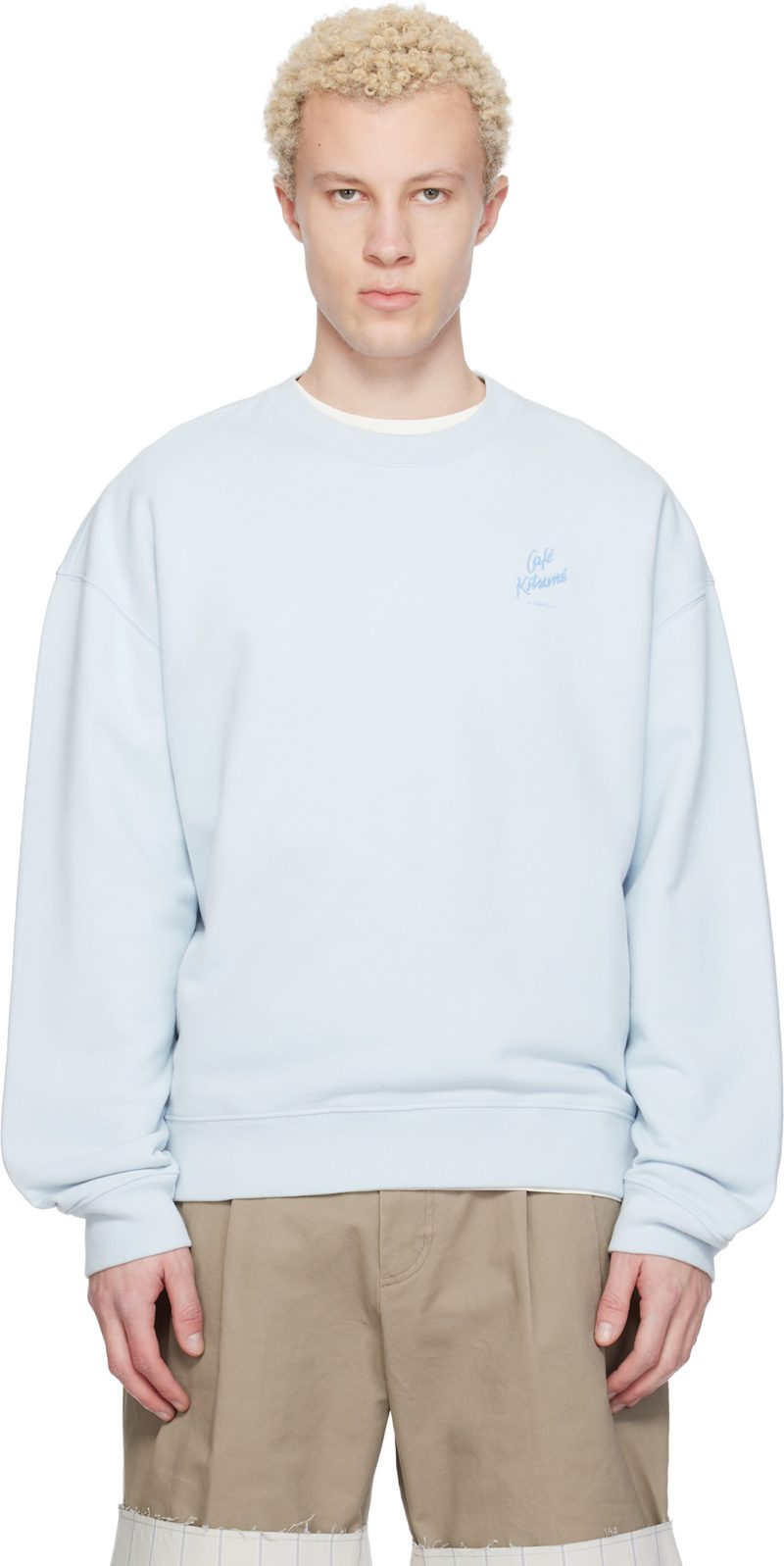Maison Kitsune Blue Cafe Relax Sweatshirt 261389M204030