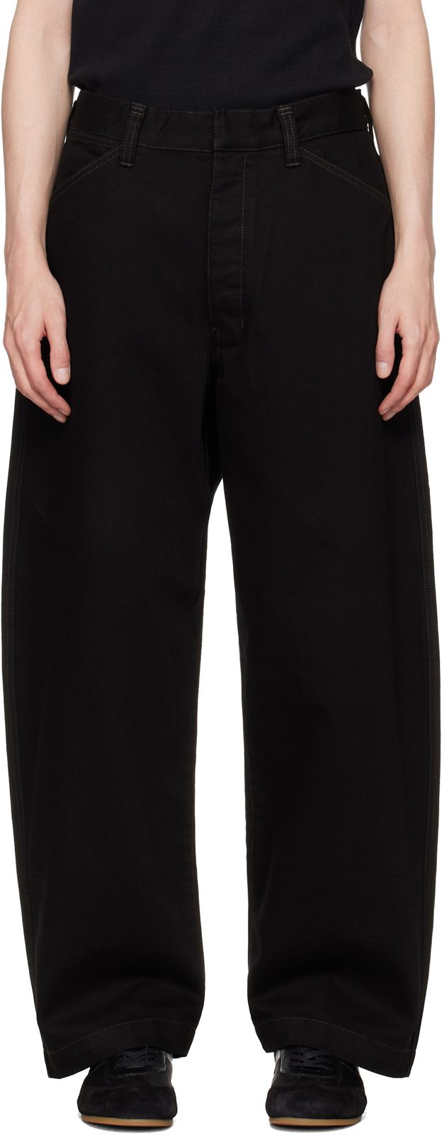 Black Maxi Workwear Jeans 261646M186004