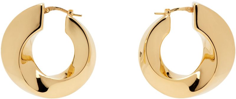Gold Twist Hoop Earrings 241798F022005