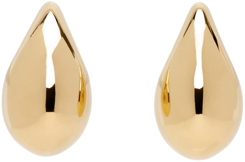 Gold Large Drop Earrings 241798F022003