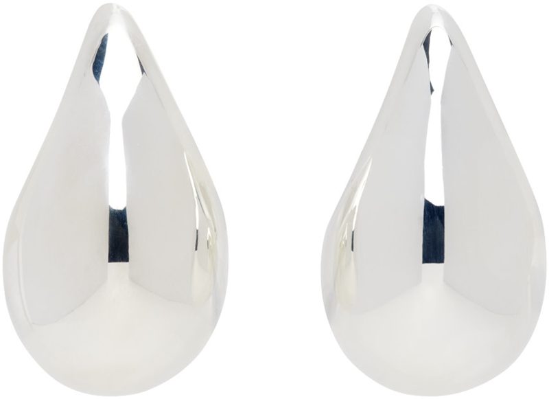 Silver Drop Medium Earrings 242798F022015