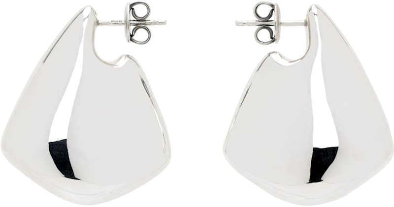 Silver Small Fin Earrings 242798F022032
