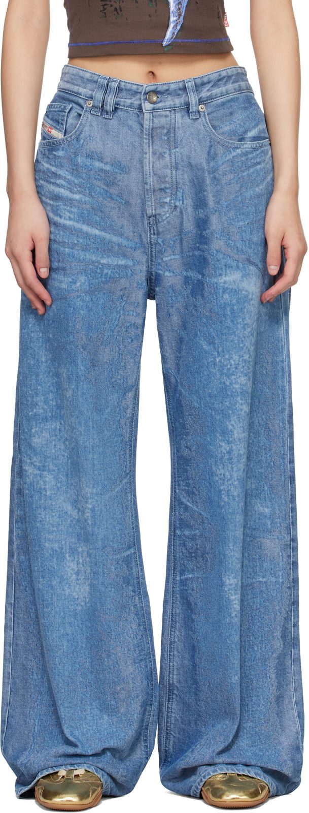 Blue 1996 D-Sire Relaxed Low Waist Jeans 261001F069024