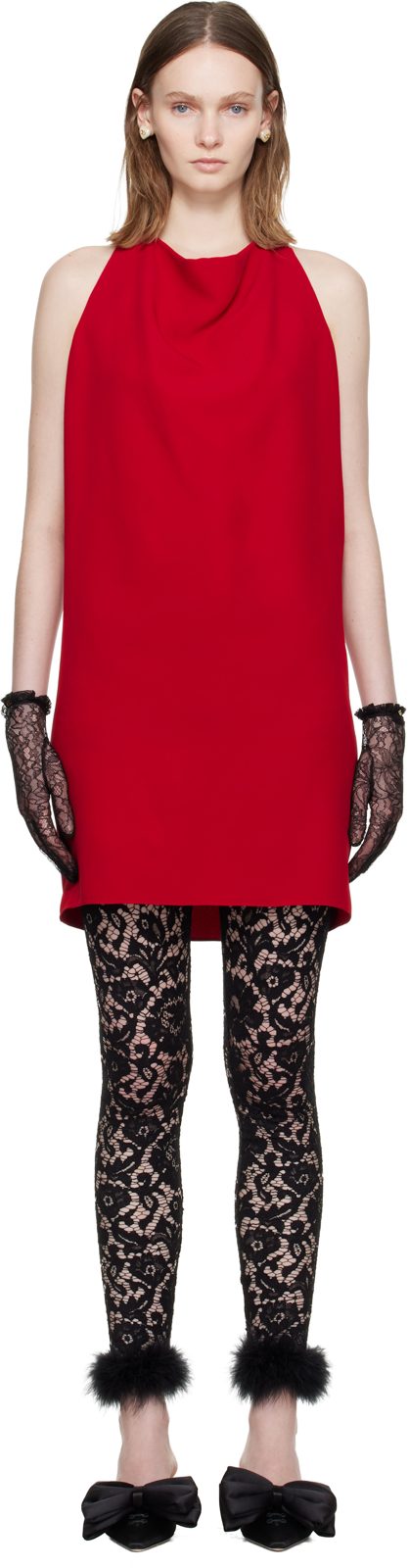 Red Cady Couture Minidress 261476F052007
