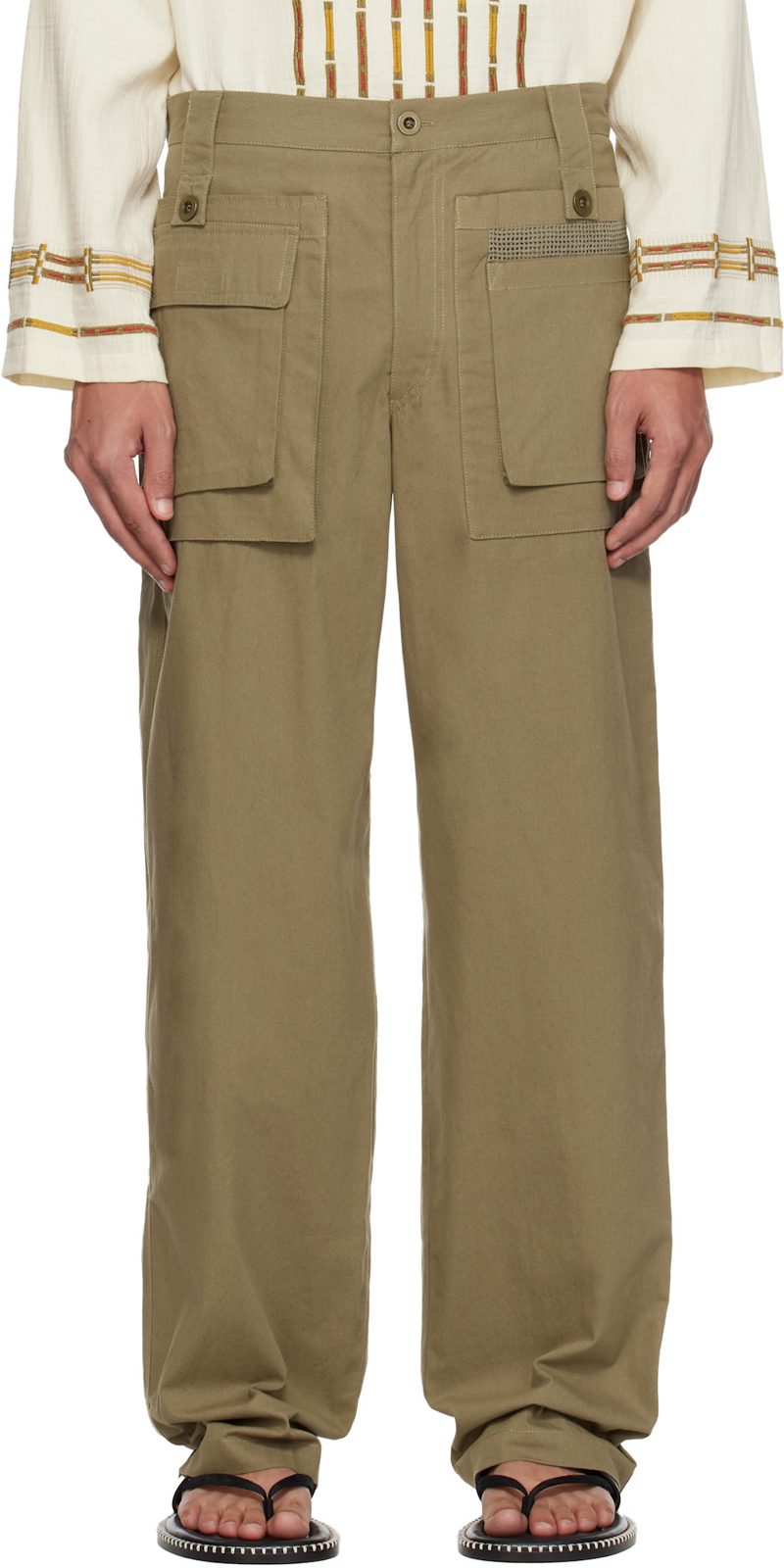 Khaki Ezio Trousers 261600M191020