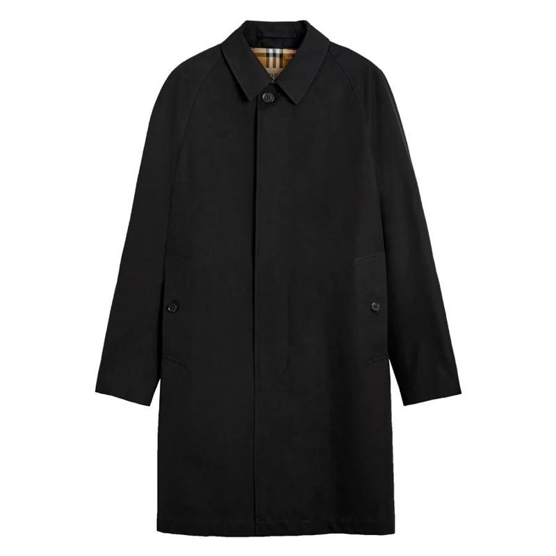 Mens Mid-Length Lightweight Camden Car Coat_Black
