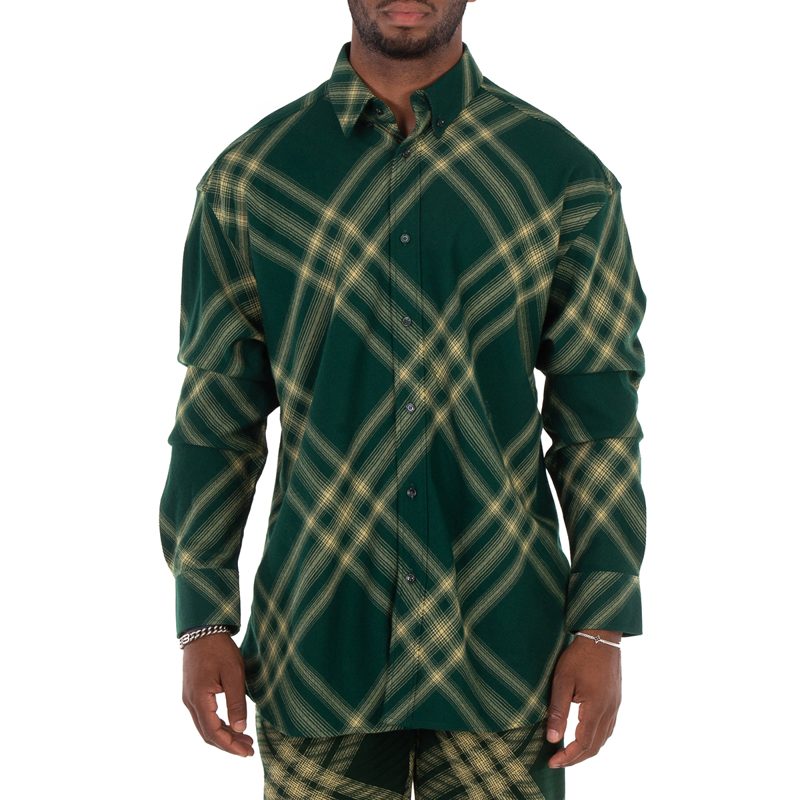 Ombre Check EKD Wool Shirt_Primrose Ip Check