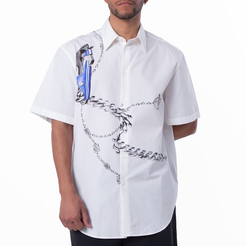 Knight Hardware Cotton Shirt_Blue/White