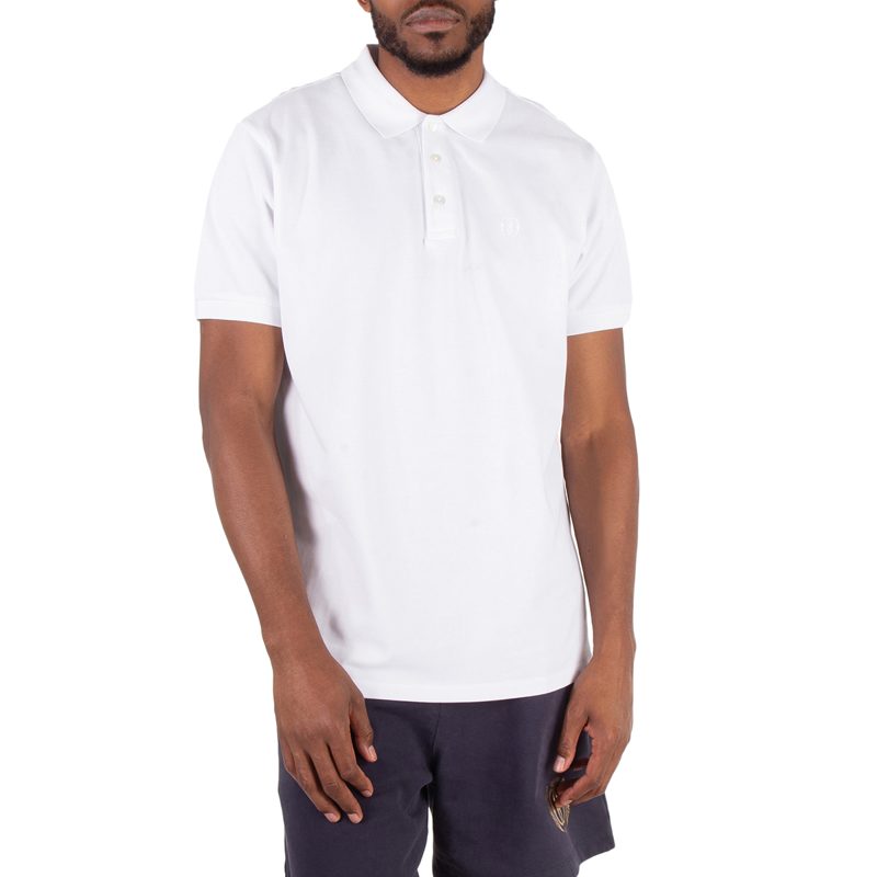 Short-Sleeved Cotton Polo Shirt,_White 50