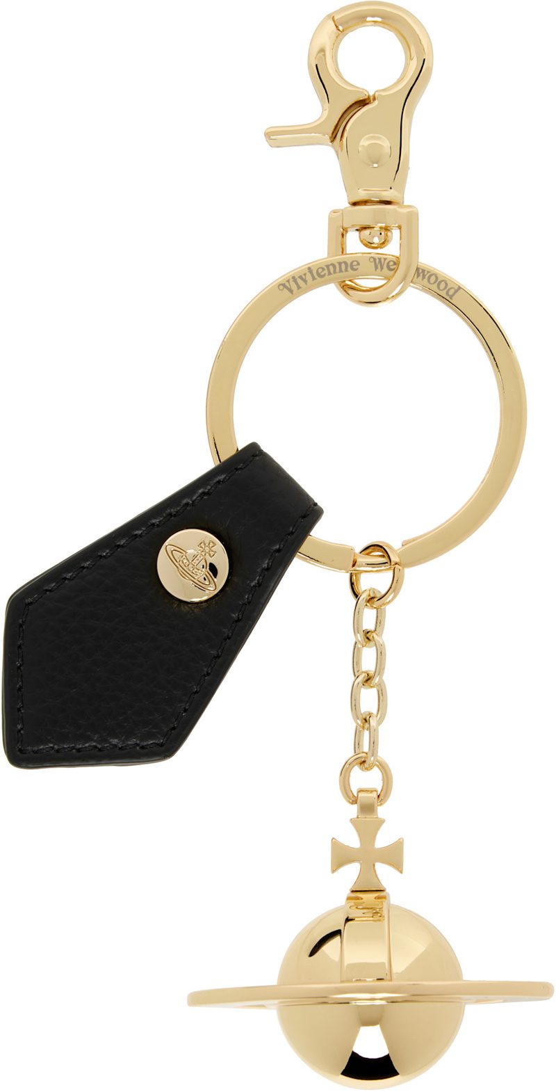 Black & Gold 3D Orb Keychain 261314M148020
