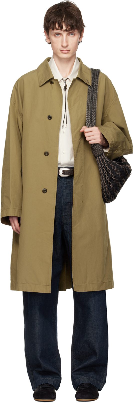 Tan VENTILE Cotton Car Coat 261646M176000