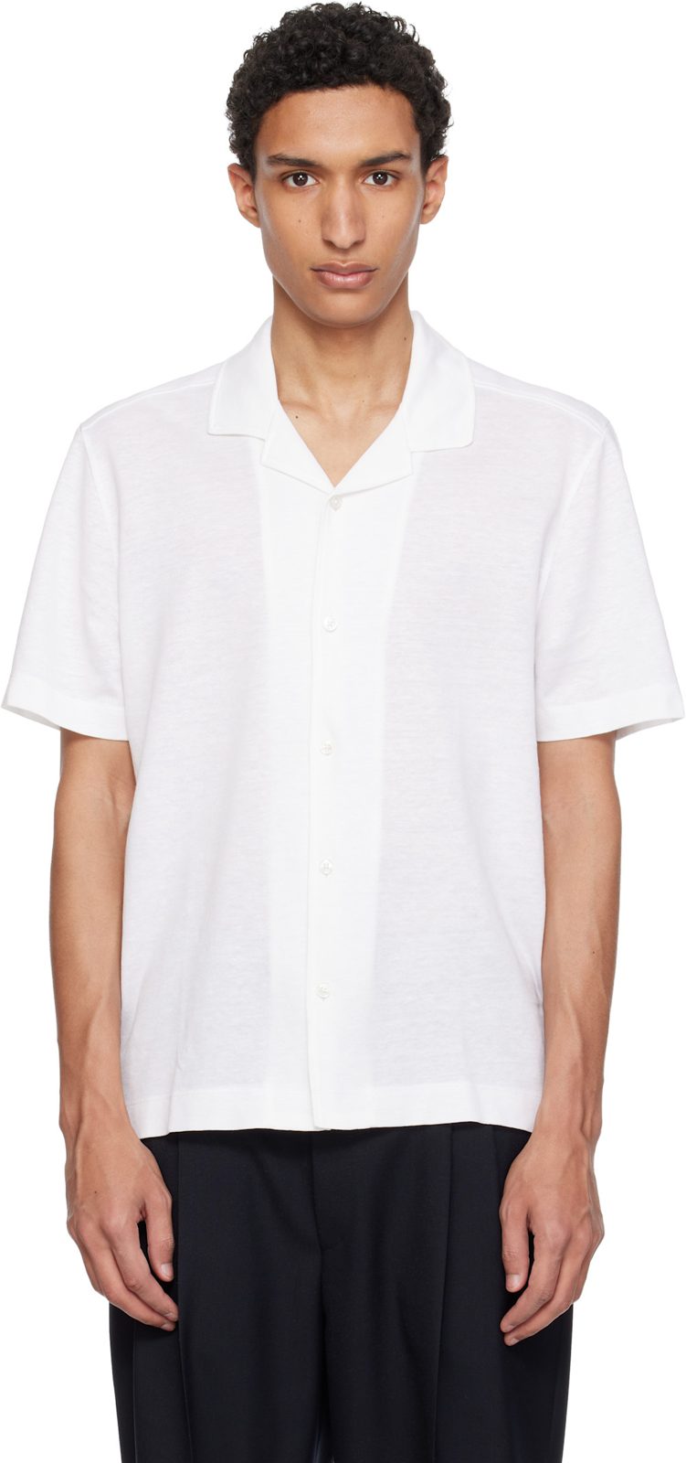 White Camp Collar Shirt 261085M192076