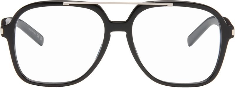 Black SL 545 Corner Angle Optical Frame Glasses 262418M133000
