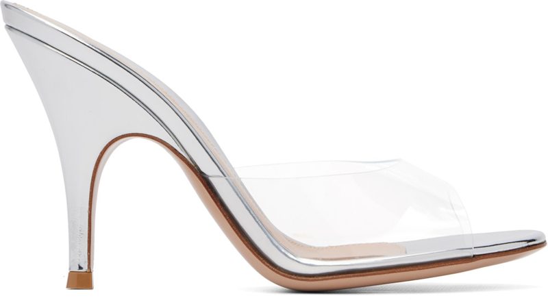 Silver Sofia Mule 95 Heeled Sandals 262090F125013