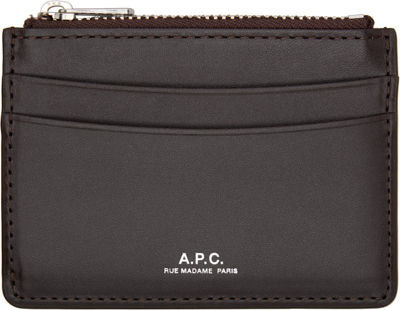 Brown Paris Card Holder 261252M163013