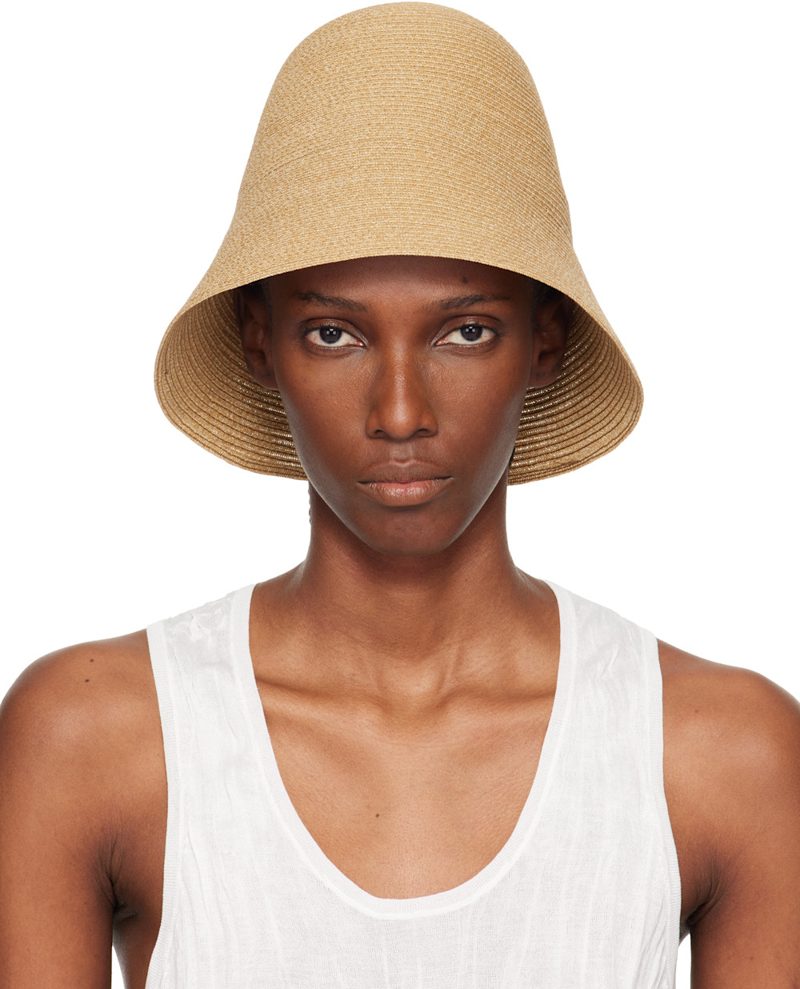 TOTEME Beige Paper Sun Bucket Hat 261771F015000