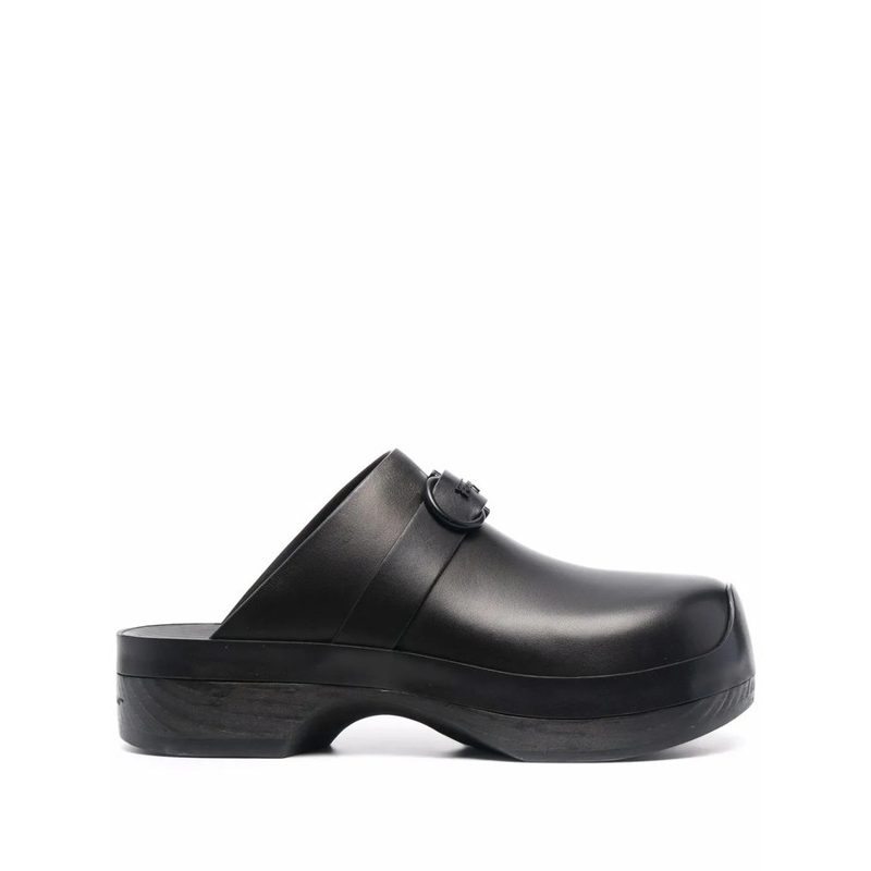 Womens Black Clog Flats