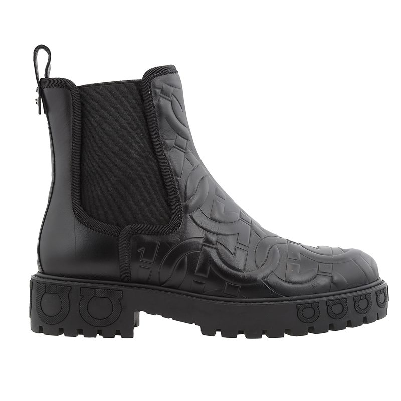 Salvatore Ladies Black Gancini Chelsea Boots