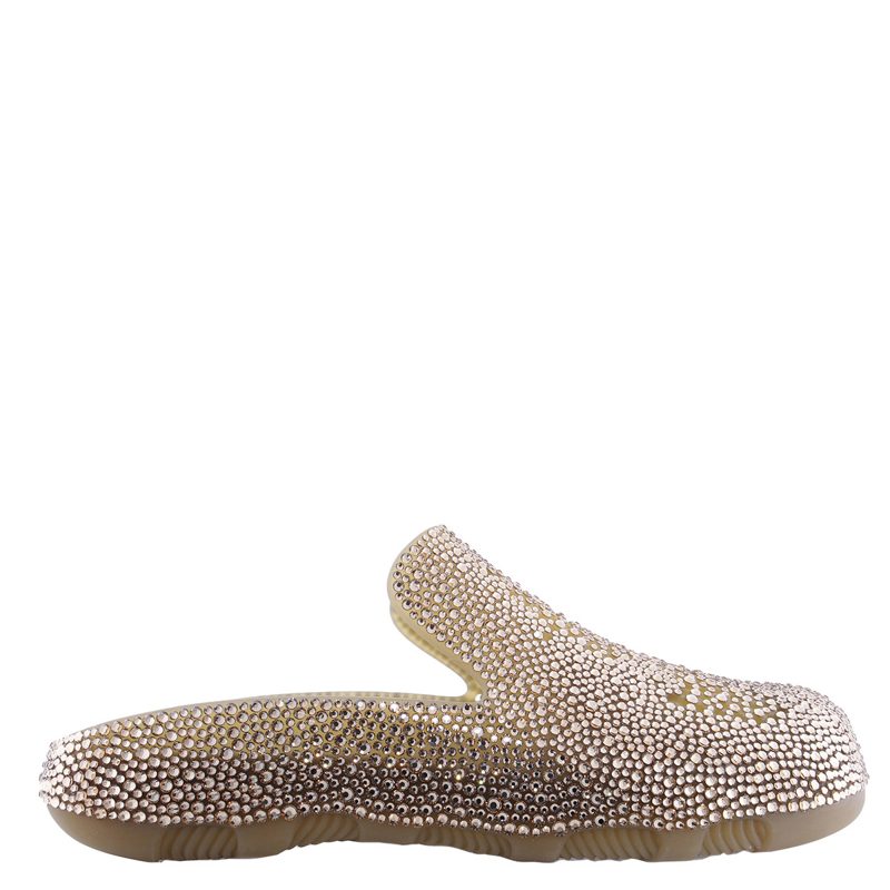 Crystal-Embellished Stingray Clogs