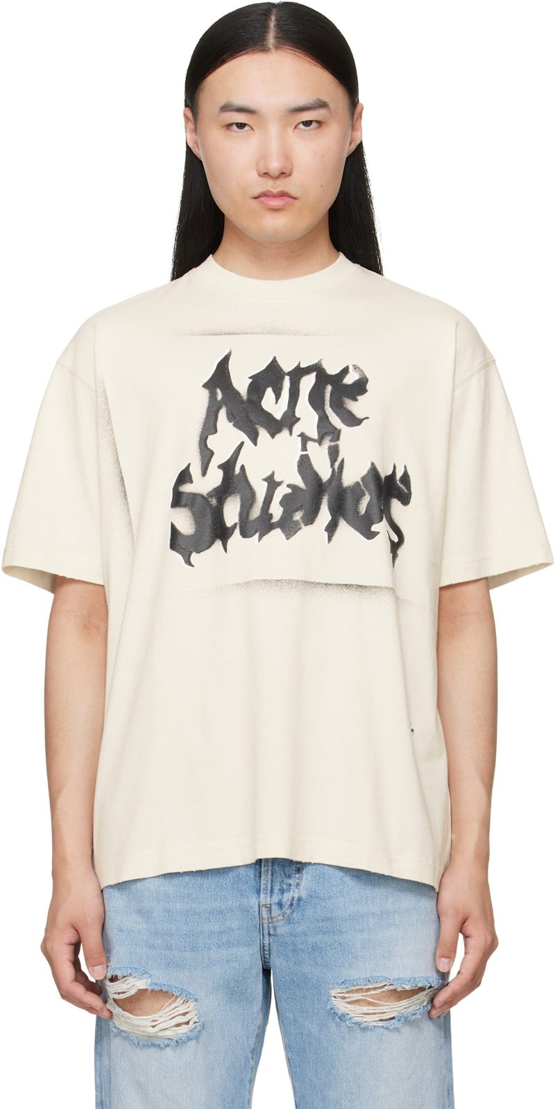 오프화이트 Gothic Logo T-shirt 262129M213005