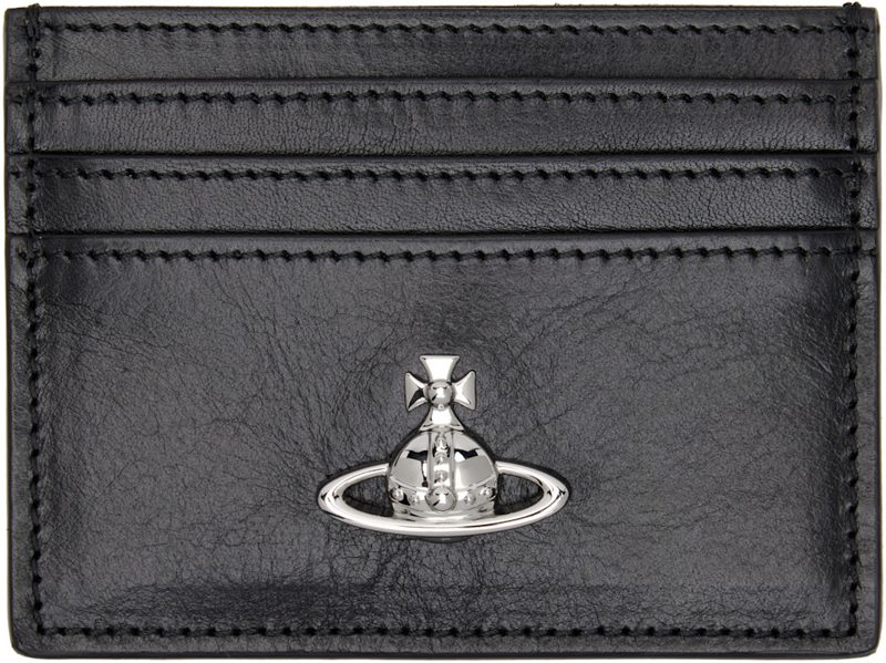 Black Flat Card Holder 261314M163105