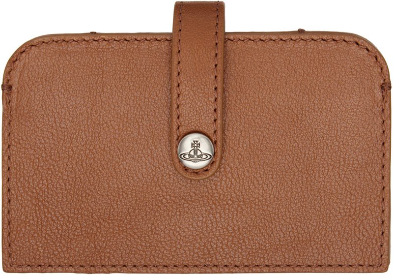Brown Accordion Card Holder 261314M163102