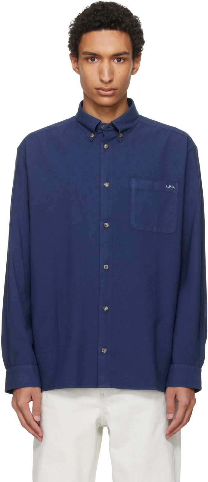Navy Mateo Logo Shirt 261252M192045