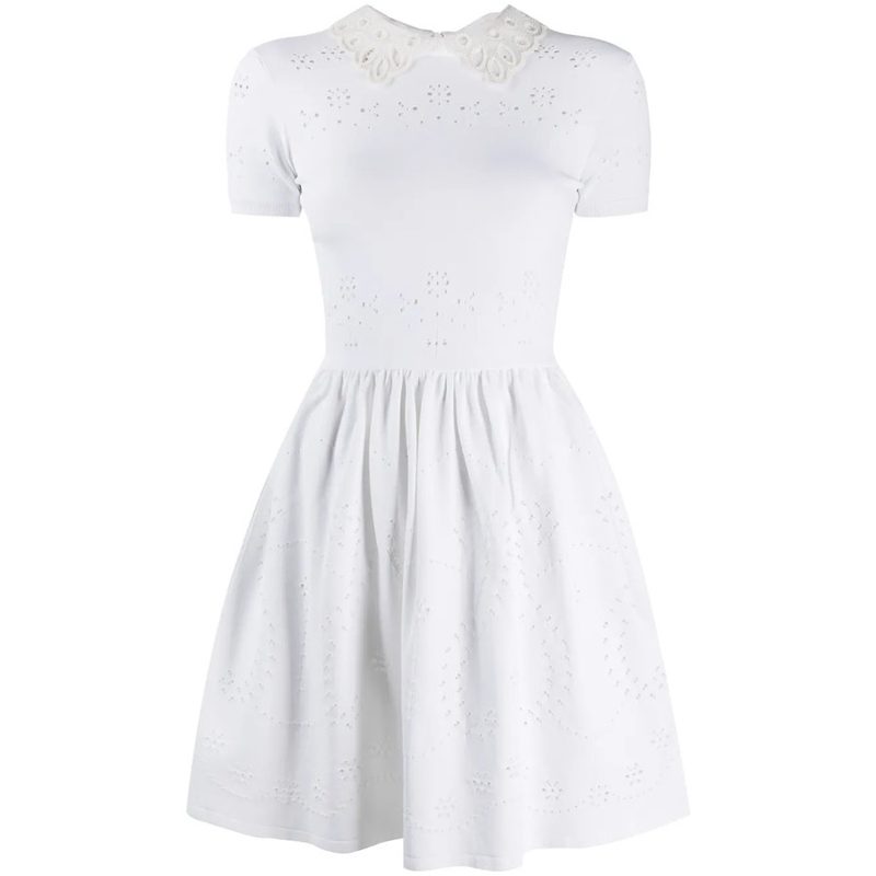 Garavani Garavani Peter Pan Collar Dress_White
