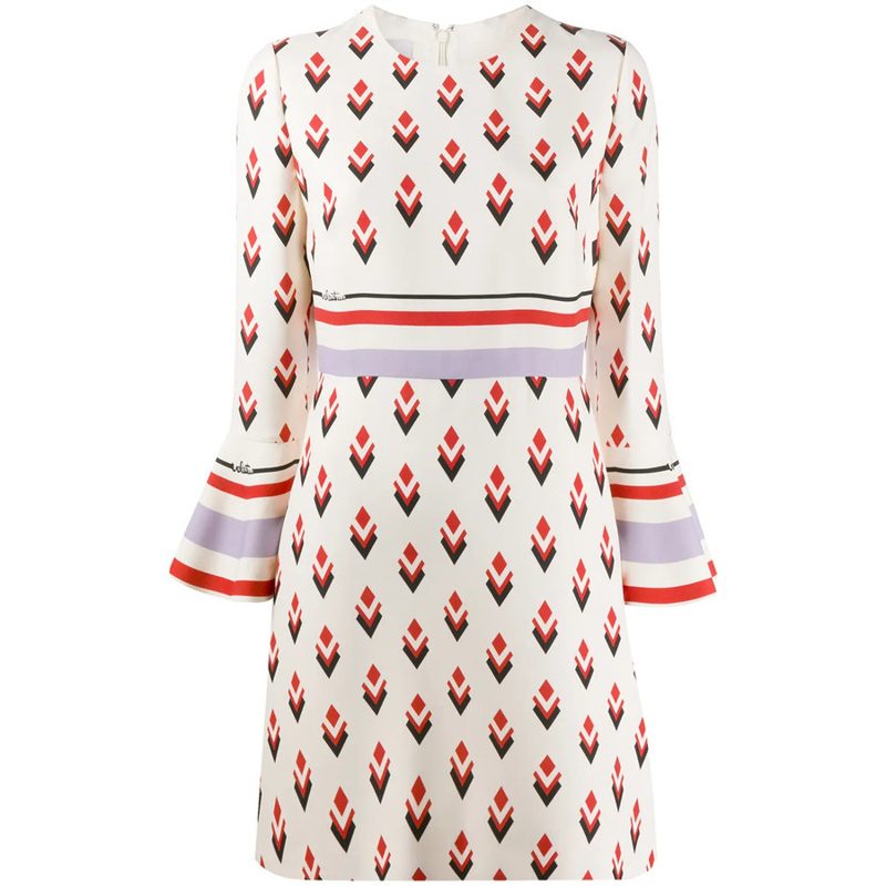 Garavani Garavani Geometric-Print Dress_Multi-Color